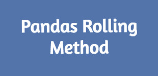 Python pandas rolling method